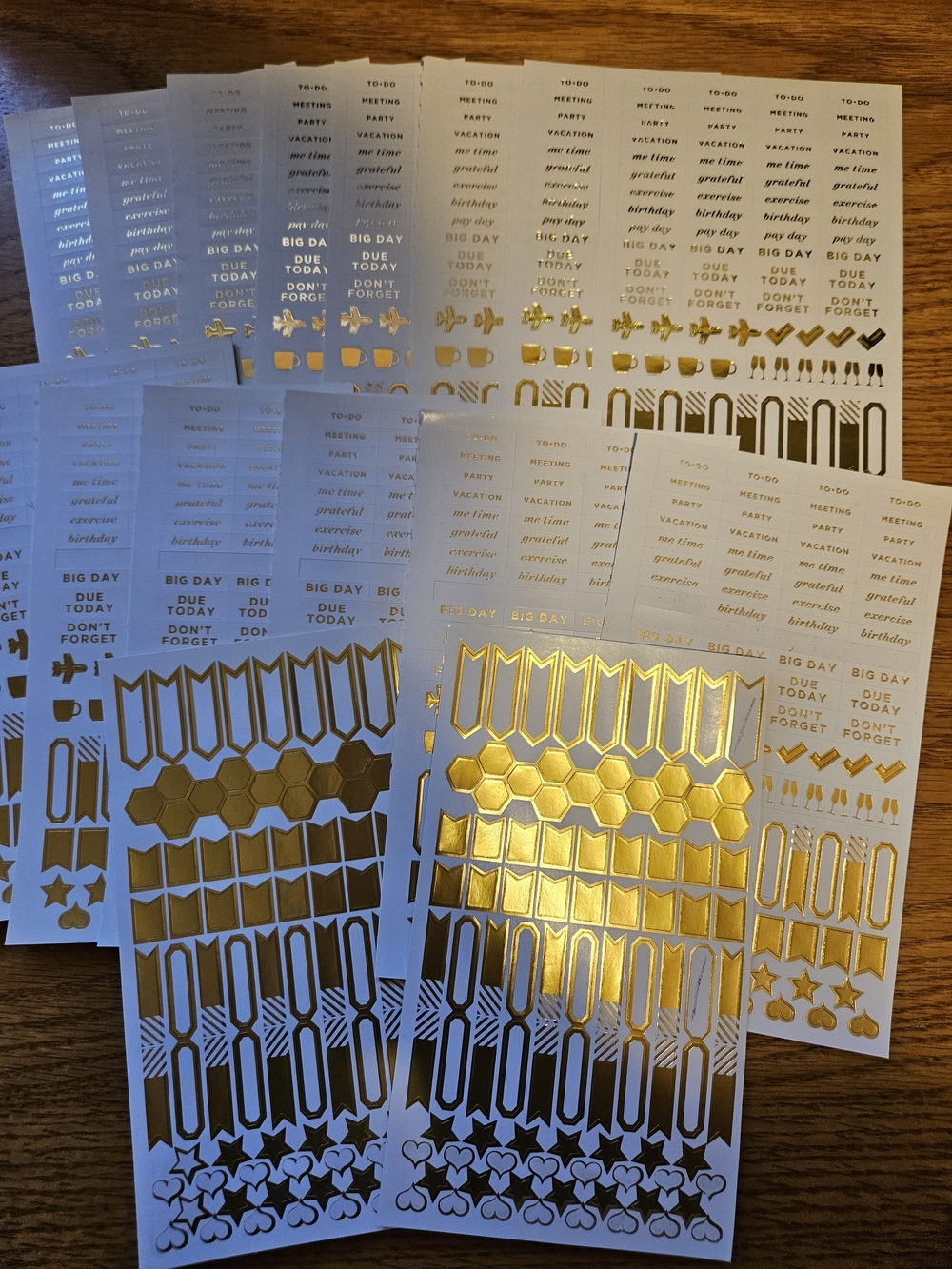 Gold Foil Planner Stickers